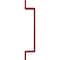Ekena Millwork Premium 7"L x 1 1/4"W Pull Handle for 2 1/4" Doors, Regal Red GB6001PH507RR - alternate 3